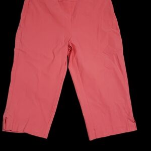 Cropped Coral Pink Knit Pants